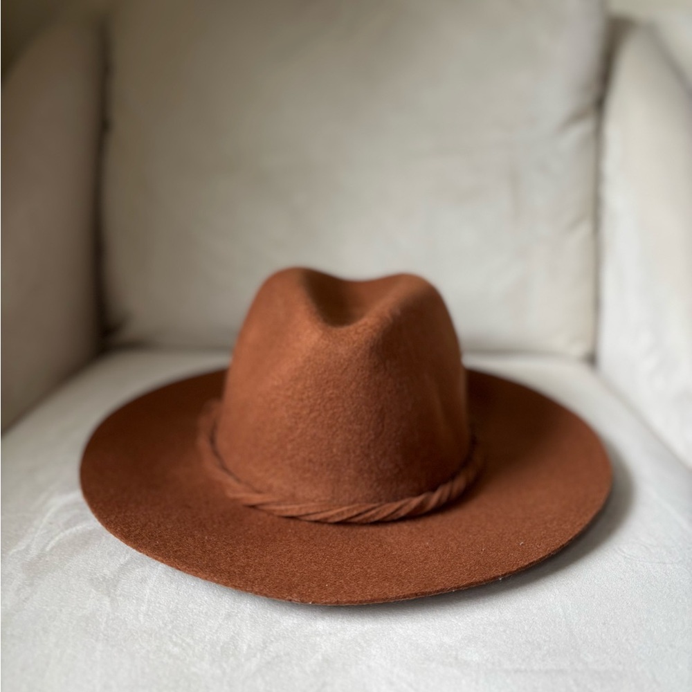 Nordstrom Brown Felt Fedora Hat